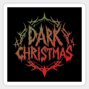 Dark Christmas Deathmetal Logo - Unleash Festive Chaos with Brutal Designs Sticker